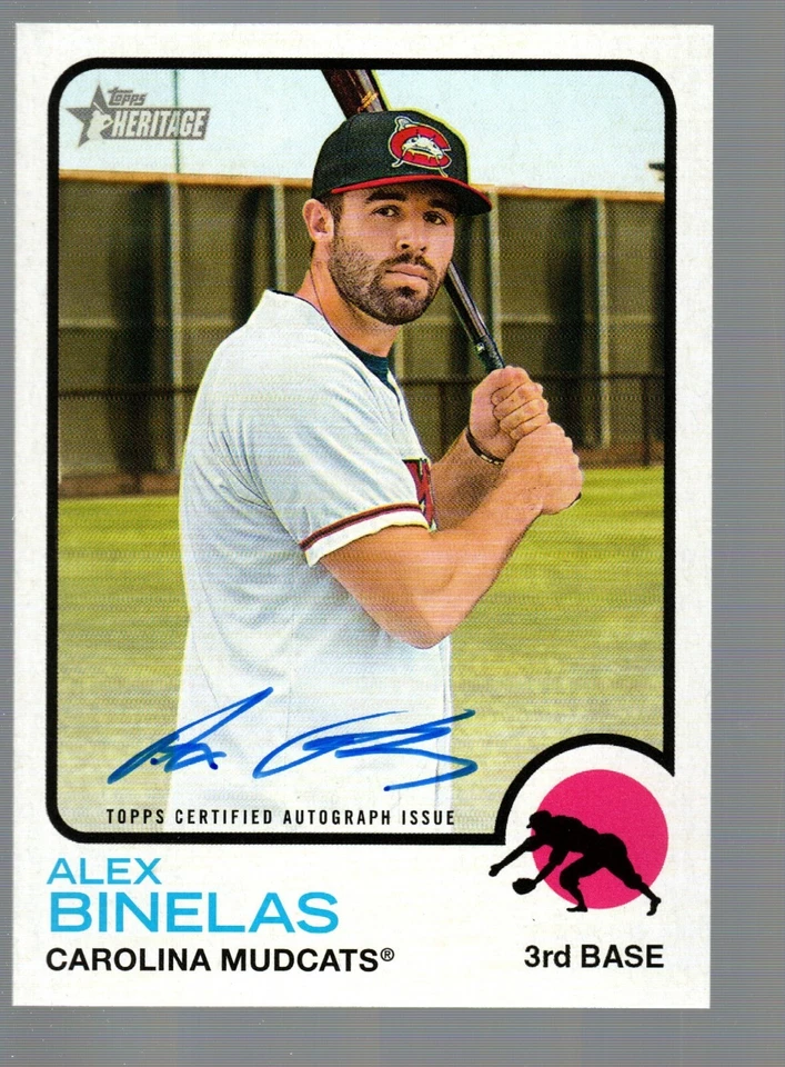 2022 Topps Heritage Minors Real One Autographs #ROAAB Alex Binelas - Image 1 of 1