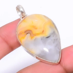 Crazy Lace Agate - Australia 925 Sterling Silver Jewelry Pendant 1.95" P1911-32 - Picture 1 of 1