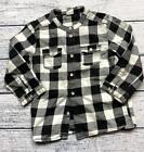 BOYS 18-24 MONTHS SHIRT BUTTON UP CHECKED WHITE BLACK H&M 373