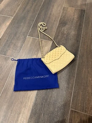 Bandolera/bolso de hombro Rebecca Minkoff beige acolchado mini affair con tachuelas Foto 1 de 4