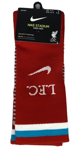 Nike Stadium Liverpool FC Socks Mens Size 8-12 Red NWT Soccer Knee High Futbol Cover
