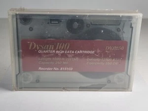 Dysan 100 DY6250 Quarter Inch Data Cartridge 250MB QIC 1020ft Tape NEW Sealed - Picture 1 of 5