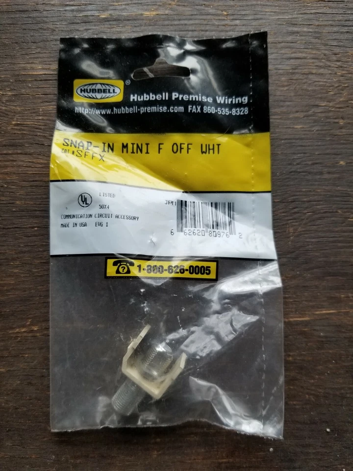 Hubbell Snap In Mini F Off Wht SFFX Foto 1 de 2