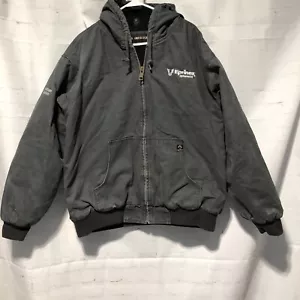 Dri Duck 5020 Men's Cheyenne Canvas Jacket Gray Quilt Lined Distressed Hoodie - Picture 1 of 22