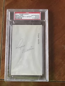 Roger Maris Index Card PSA/DNA Authentic - Picture 1 of 1