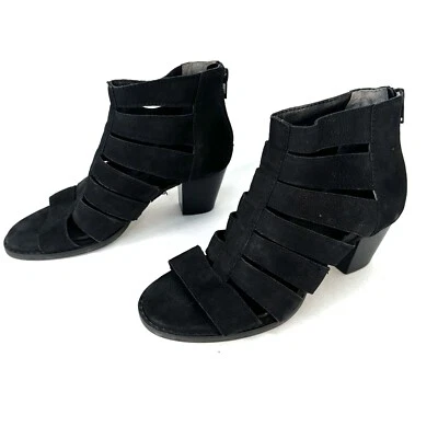 Vionic Heels Womens 6 Black Leather Harlow Gladiator Orthothic Bootie Shoes - Image 1 of 4