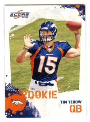TIM TEBOW~DENVER BRONCOS~2010 SCORE PACK-FRESH NFL FOOTBALL ROOKIE RC CARD #396 - Image 1 of 2