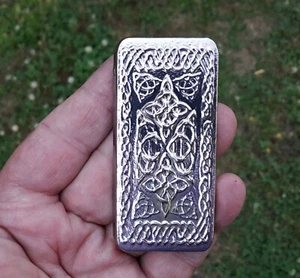 8 oz. HAND POURED - CELTIC ART BAR - .999 FINE BISMUTH BULLION - Picture 1 of 7