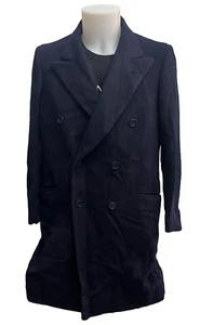 CAPPOTTO in lana Uomo Man usato blu notte Tg L XXM277L - Picture 1 of 5