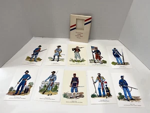 Vintage Souvenir Ten Soldiers of the Civil War Complete Set Number 1 Postcards - Picture 1 of 10