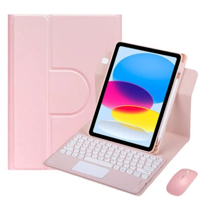 Rotation Case For iPad 7/8/9/10th Gen Air 3 4 5 6 Pro 11 Touchpad Keyboard Mouse - Image 1 of 4