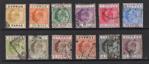 M8229 Cyprus 1904-10 SG60/71 - 1904 Definitives Cover
