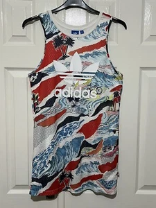 Adidas Originals Vestito Donna Maglia Trifoglio Logo Venezia Spiaggia Taglia 8 - Foto 1 di 12