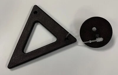 Dark Brown Triangle Closure with Button Back Buckle - 70mm / 2-3/4" - Dill Brand - Image 1 of 2