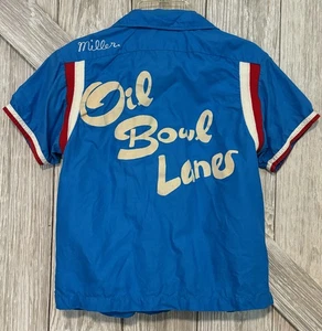 Vintage 1950’s Oil Bowl Lanes Longview, Texas Diane Miller Hilton Bowling Shirt - Bild 1 von 13