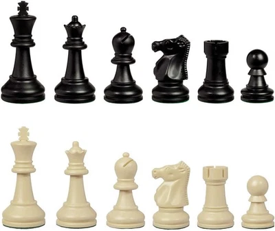 Bobby Fischer Ultimate Tournament Chess Pieces, 3.75 in. King, Over 3.9 lbs. - Image 1 of 4