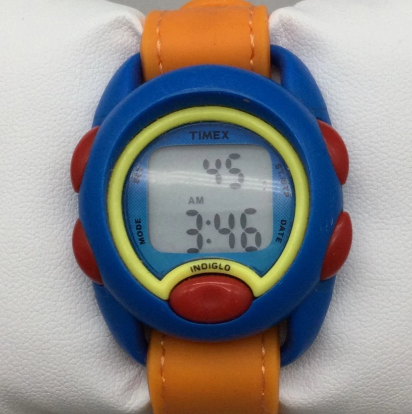 Timex Time Machines Reloj Niños TW7899600 34mm Azul Naranja Amarillo Batería Nueva Foto 1 de 4