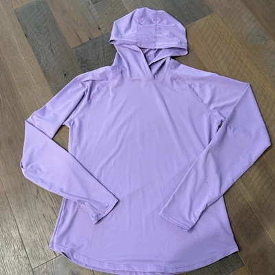 Para mujeres L Sudadera con Capucha Atlética Pullover Camisa Chaqueta Cola de Caballo Agujero Correr Yoga Pulgar Foto 1 de 4
