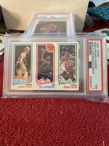 1980 Topps Basketball Rebounding Leader Larry Bird, Cartwright, Drew PSA 7 NM 🏀 - Picture 1 of 7