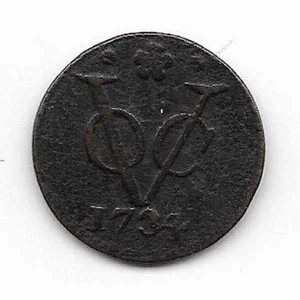 East Indian Company VOC 1 Duit 1734 (Holland) Niederländisch-Indien , F1 - Bild 1 von 2