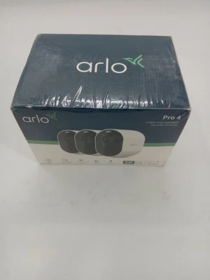 Arlo Pro 4 Camera 3 Pack Wireless Security Spotlight Cameras 2K HDR Video NEW - Image 1 of 4