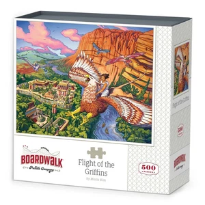 Flight of the Griffins 500 Piece Jigsaw Puzzle Boardwalk New - Picture 1 of 3