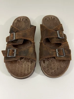 Sandalias de cuero marrón piña Chaco para hombre talla 13 Foto 1 de 4