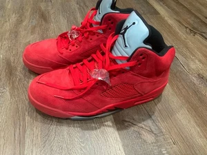 Nike Air Jordan 5 Retro Red Suede 2017 136027-602 Cherry Crimson Black - Picture 1 of 11