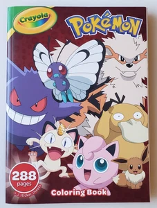 Crayola 288 Pages Pokemon Coloring Book with 2 Sticker Sheets - Picture 1 of 2