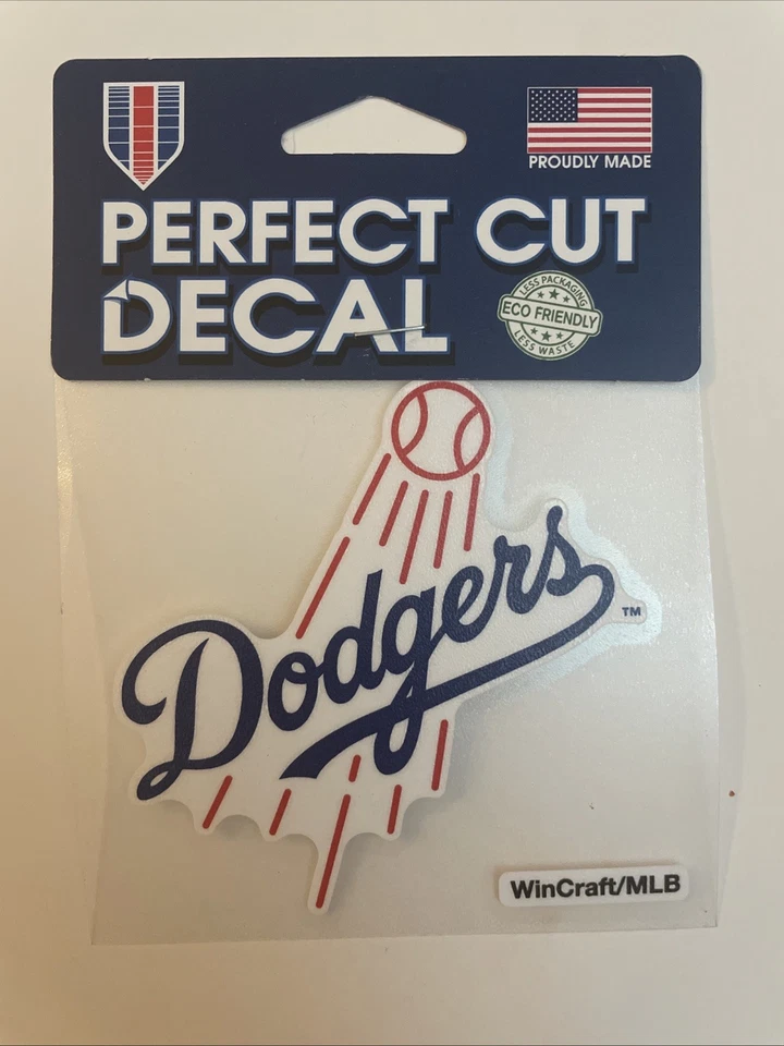 LOS ANGELES DODGERS VINYL PERFECT CUT DECAL MLB AUTHENTIC 4"X4" - Image 1 of 1