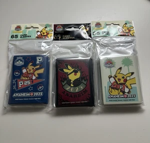 Pokemon World Championships 2025 Anaheim Set 3 Kartenhüllen - IN HAND - Bild 1 von 8