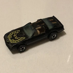 Hot Wheels Hot Bird Trans Am 1977 Black Gold Rims Blackwall - Made In Hong Kong - Picture 1 of 7
