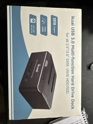 ikuai USB 3.0 Multi-function Hard Drive Dock for all 2.5"/3.5" SATA HDD/SSD - Image 1 of 2