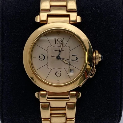 Cartier Pasha 38mm 1991 18K Yellow Gold Arabic Dial Unisex Automatic Watch - Image 1 of 4