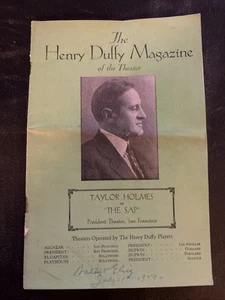 Henry Duffy Zeitschrift des Theaters - Taylor Holmes in The Sap 14. Juli 1929 - Bild 1 von 3