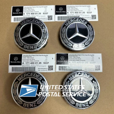 Tapacubos - Estrella con corona de laurel - Negro - Mercedes-Benz A 171 400 01 25 5337 Foto 1 de 4