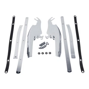 Chrome Windshield Mount Bracket Fit For Harley Softail Fatboy Heritage 2000-2017 - Picture 1 of 8