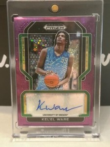 2022 Panini Prizm Draft Picks Kel'el Ware Purple Disco Rookie Auto /50 #FS-KEL