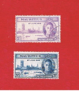 Mauritius #223-224 VF used Peace Issue Free S/H - Picture 1 of 1