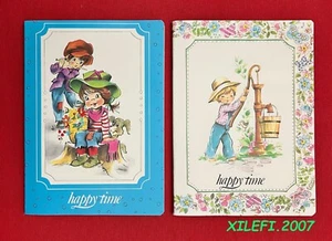 happy time lotto 2 quaderni scuola vintage anni 80 rigo A kronos scuola editore - Foto 1 di 9