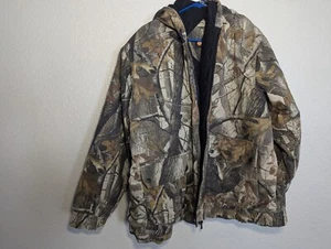Outfitters Ridge Jacket Mens 2XL Camo Bomber Lined Hooded Realtree Hardwoods - Picture 1 of 6