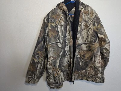 Outfitters Ridge Jacket Mens 2XL Camo Bomber Lined Hooded Realtree Hardwoods - Image 1 of 4