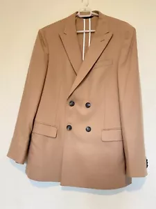 Hugo Boss Cashmere Wool Double Breasted Carmel Color Blazer Jacket 38R - Picture 1 of 10