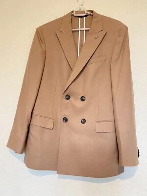 Hugo Boss Cashmere Wool Double Breasted Carmel Color Blazer Jacket 38R - Image 1 of 4