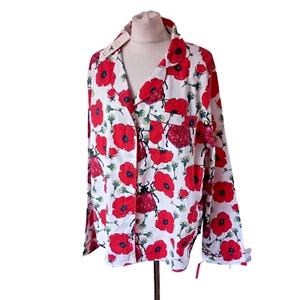 Their Nibs Brand New Poppies Beetle Print PJ Top Only XL Button Down Shirt - Picture 1 of 12
