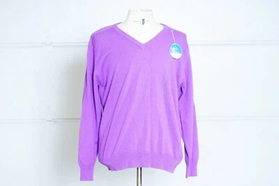 Etiquetas suéter vintage de cachemir 100 % púrpura Eerduosi talla 48 Foto 1 de 4