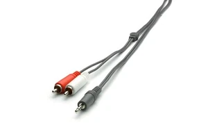 RCA Phono to 3.5mm Jack Audio Connection Lead Cable 1.5m Vivanco 46504 - Picture 1 of 2