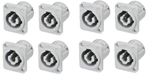 (8 PACK) NEUTRIK NAC3MPXXB POWERCON (GRAY) Power Out Receptacle @ 20A/250V - Picture 1 of 2