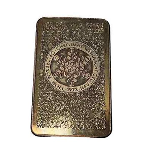 1973 Mount Everest Mint Noel Christmas "One World One Wish" 1oz Silver Bar - Picture 1 of 2