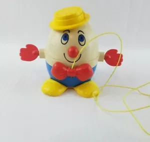 Giocattolo vintage Fisher Price Humpty Dumpty Pull #736 - Foto 1 di 5